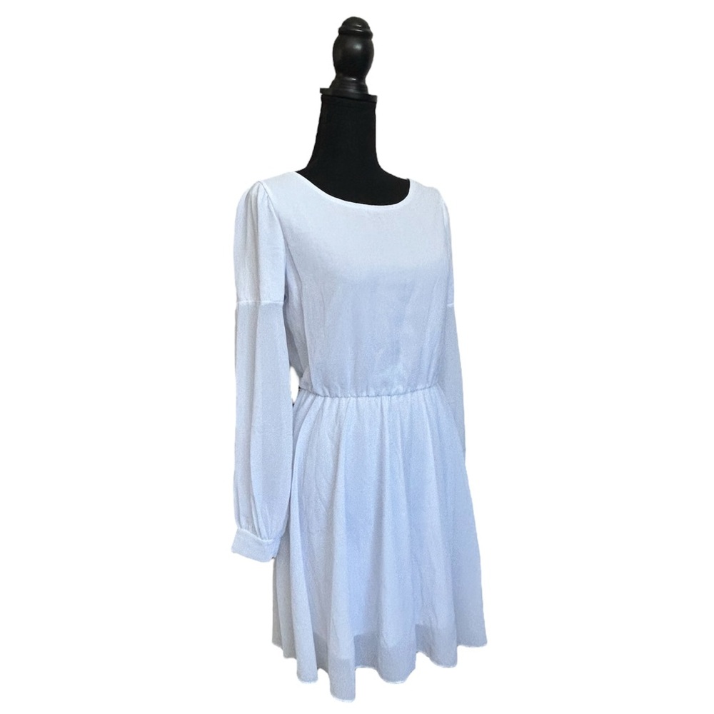 5/25$ ✨ Mousseline White Dress — Sheer’s Sleeves and Back